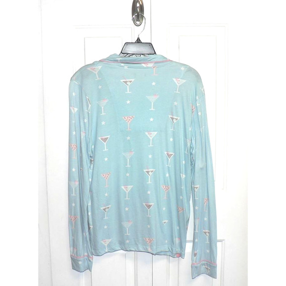 Cozy Zoe by Pj Salvage Womens Martini Printed Pajama Top in Sky Blue Medium $30 - Picture 4 of 4